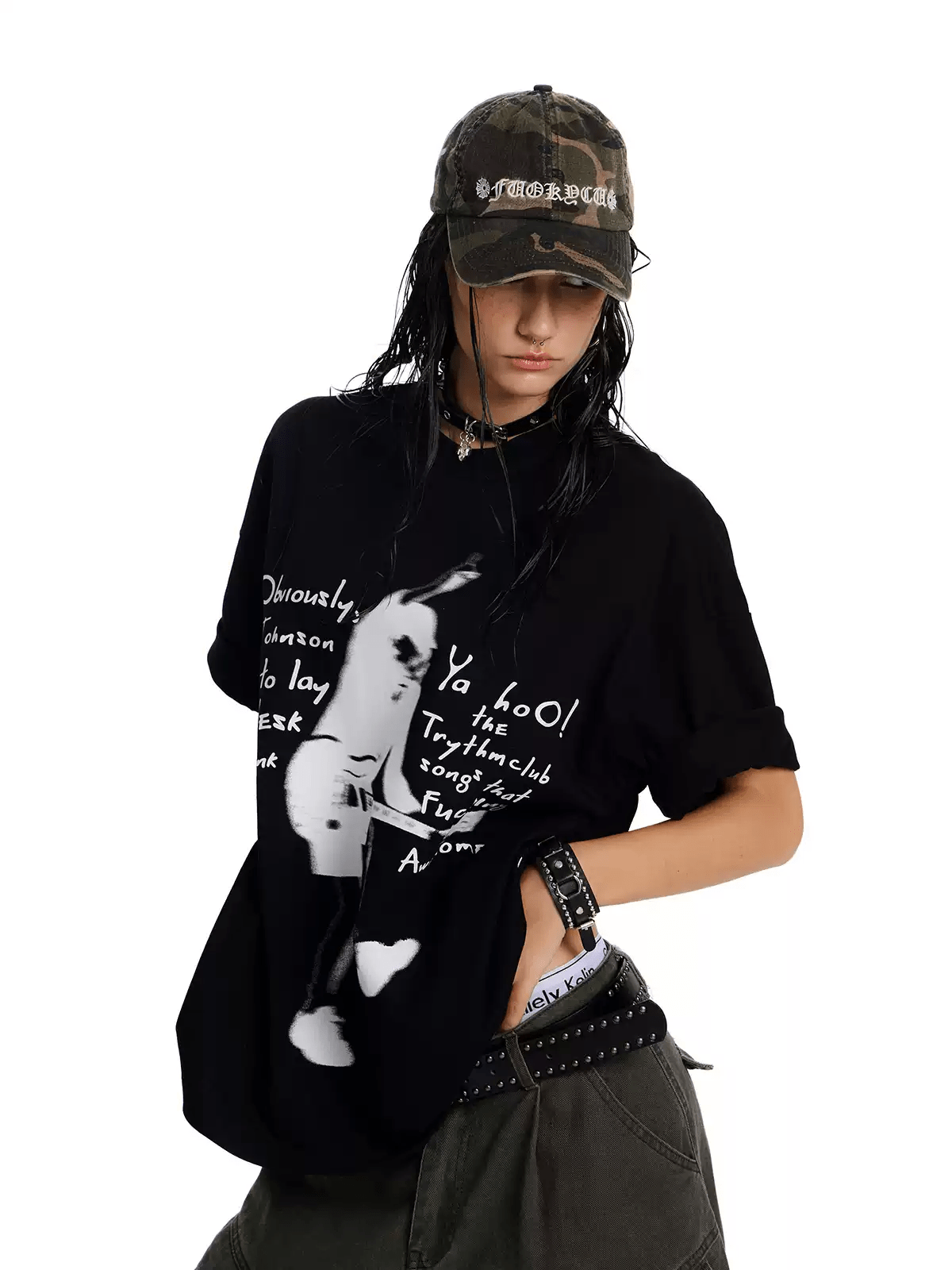 Vintage Rock Star Graphic Oversized Tee - COPPING THREADS - 0123Start