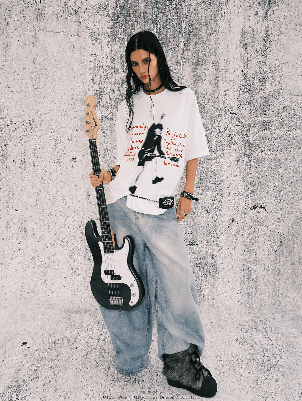 Vintage Rock Star Graphic Oversized Tee - COPPING THREADS - 0123Start