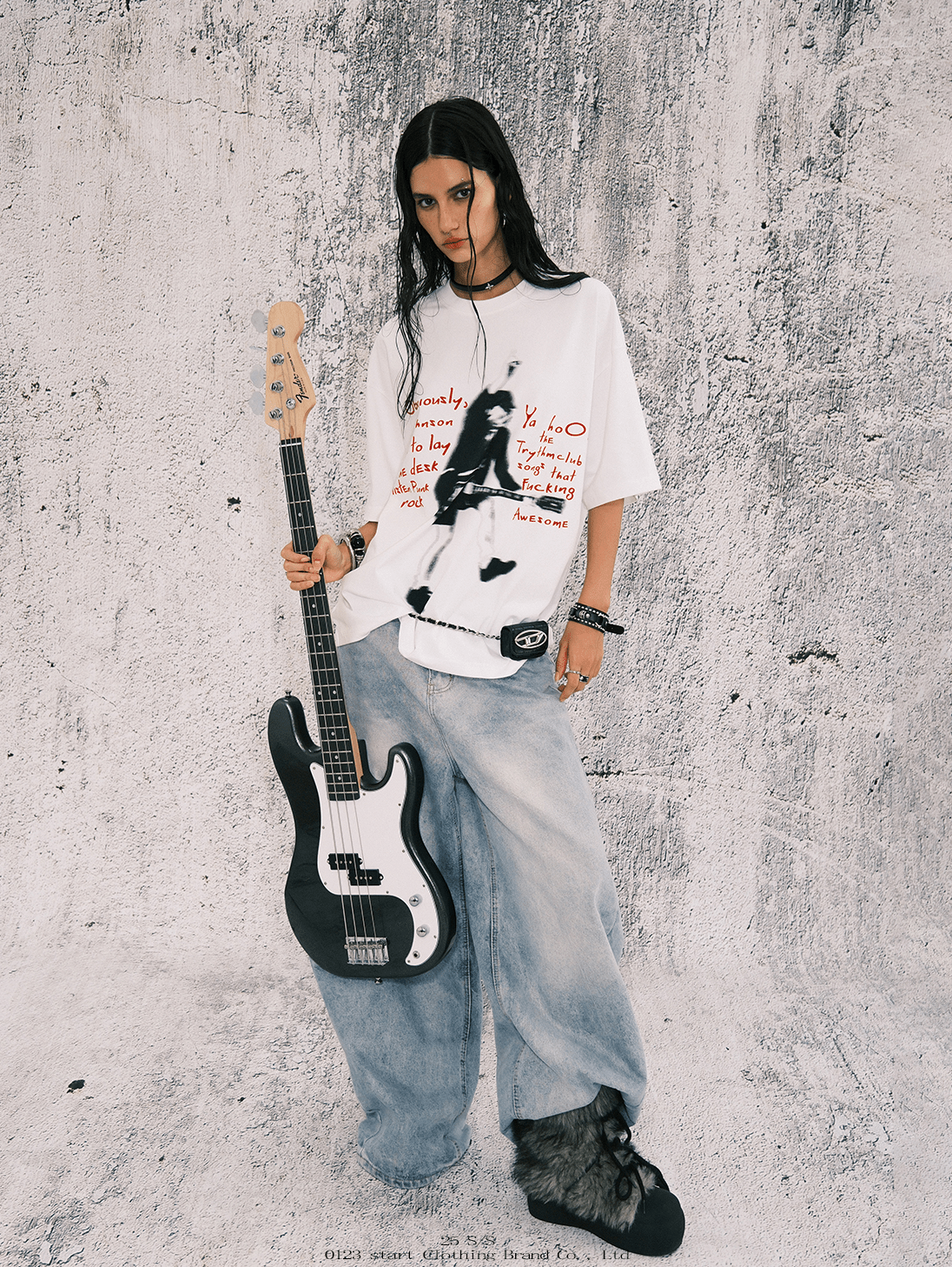 Vintage Rock Star Graphic Oversized Tee - COPPING THREADS - 0123Start