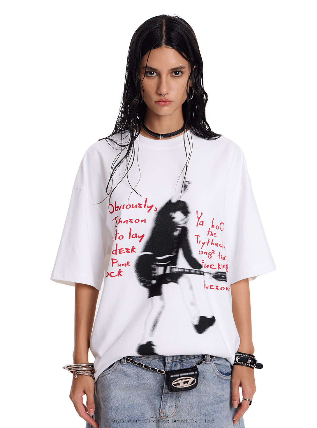 Vintage Rock Star Graphic Oversized Tee - COPPING THREADS - 0123Start