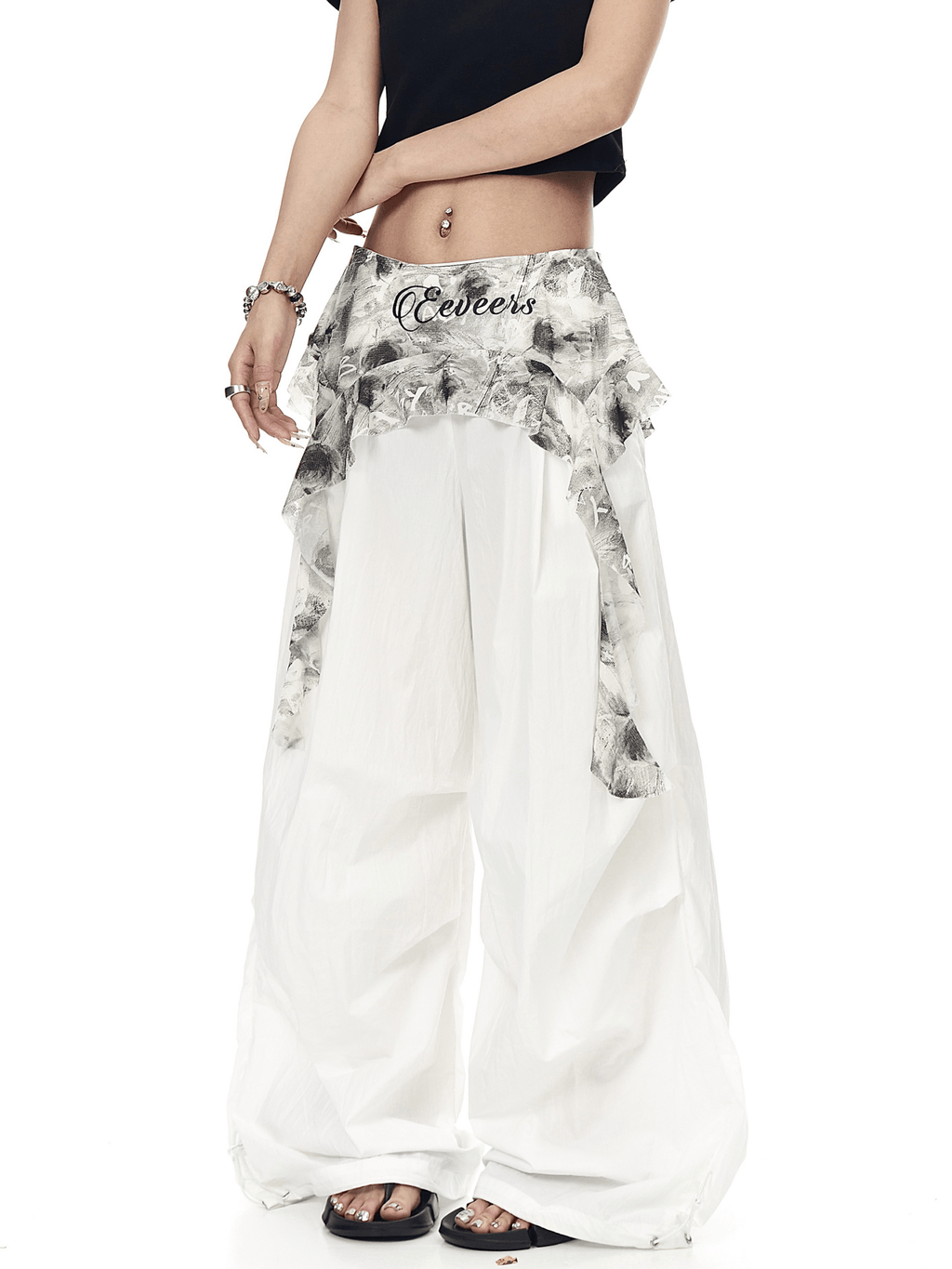 Vintage Ruffled Lace Parachute Pants - COPPING THREADS - CT Select