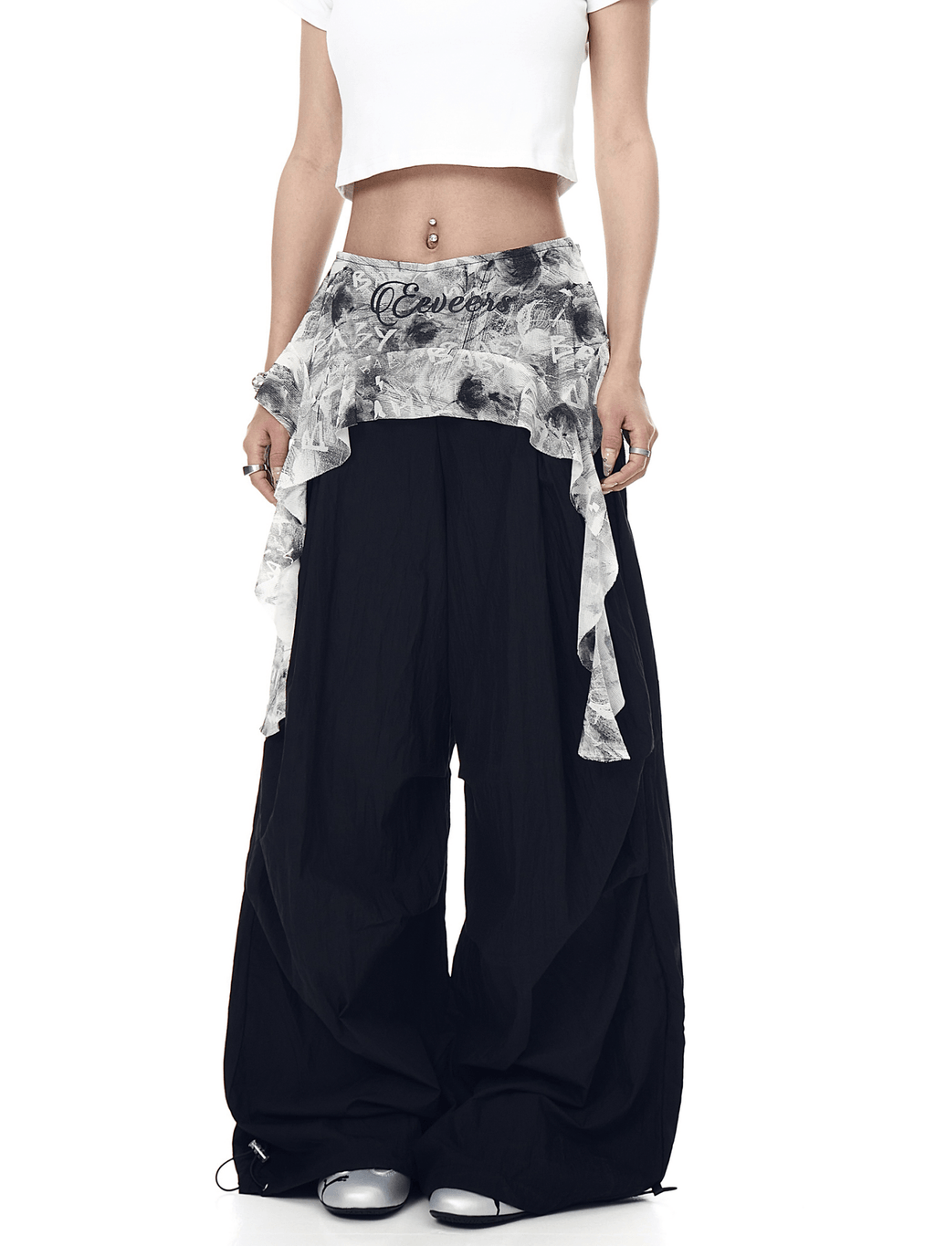 Vintage Ruffled Lace Parachute Pants - COPPING THREADS - CT Select