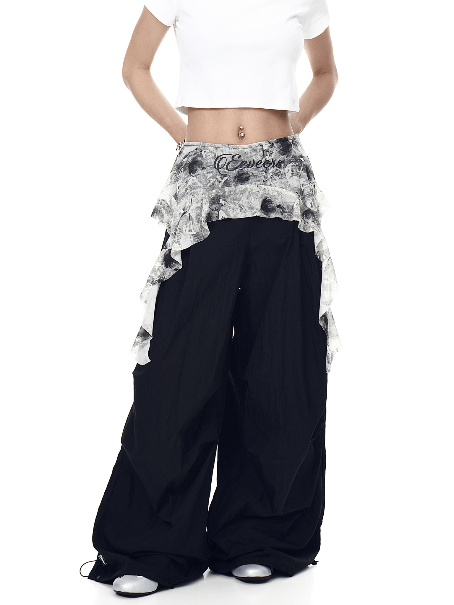 Vintage Ruffled Lace Parachute Pants - COPPING THREADS - CT Select