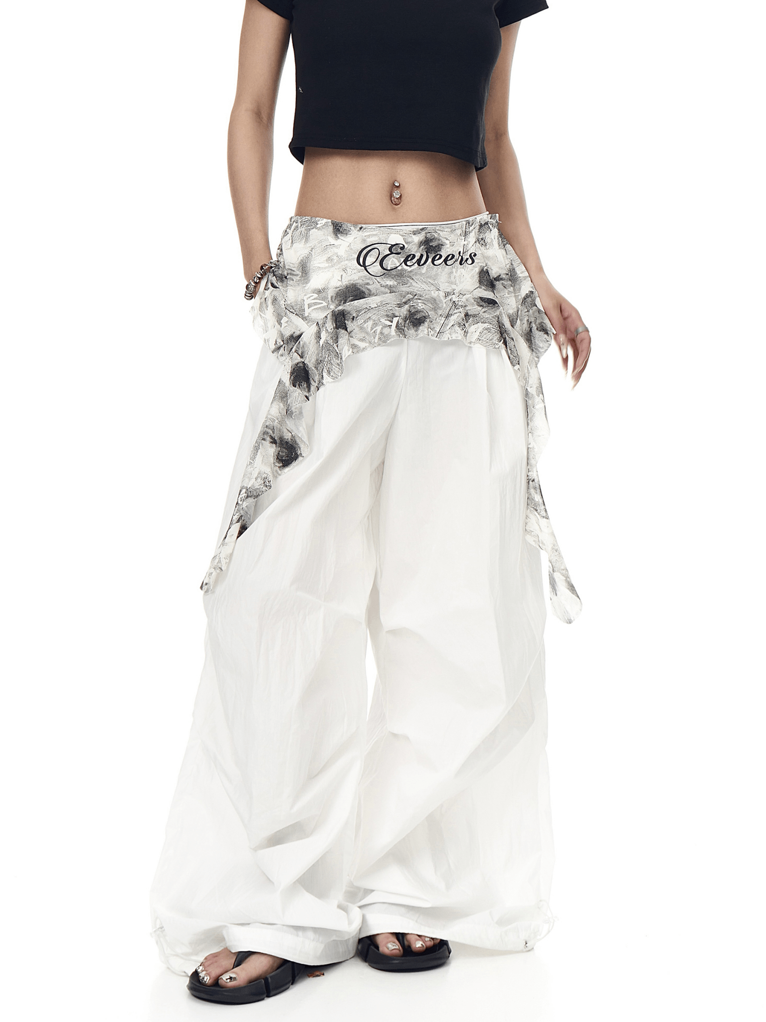 Vintage Ruffled Lace Parachute Pants - COPPING THREADS - CT Select