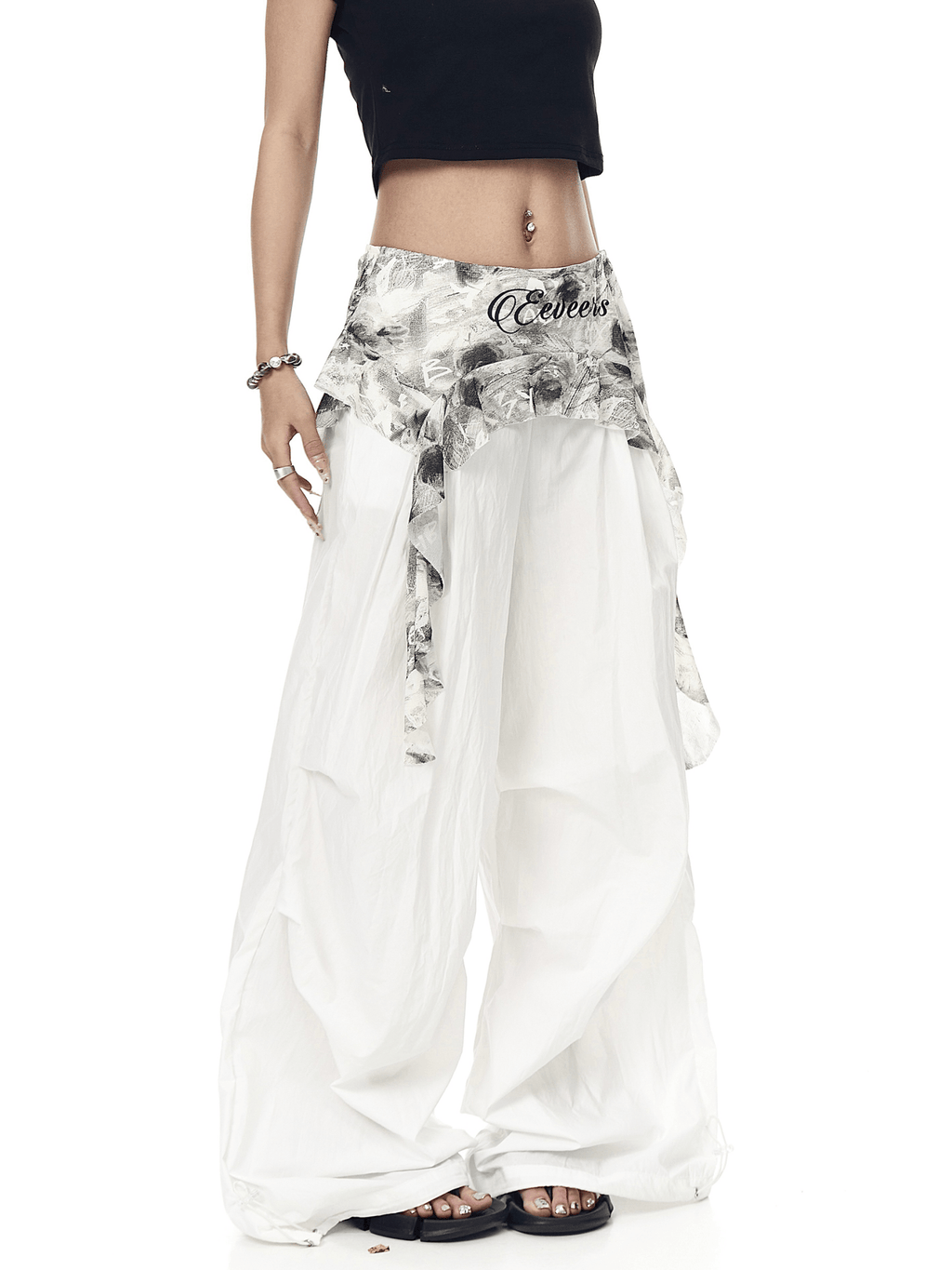 Vintage Ruffled Lace Parachute Pants - COPPING THREADS - CT Select