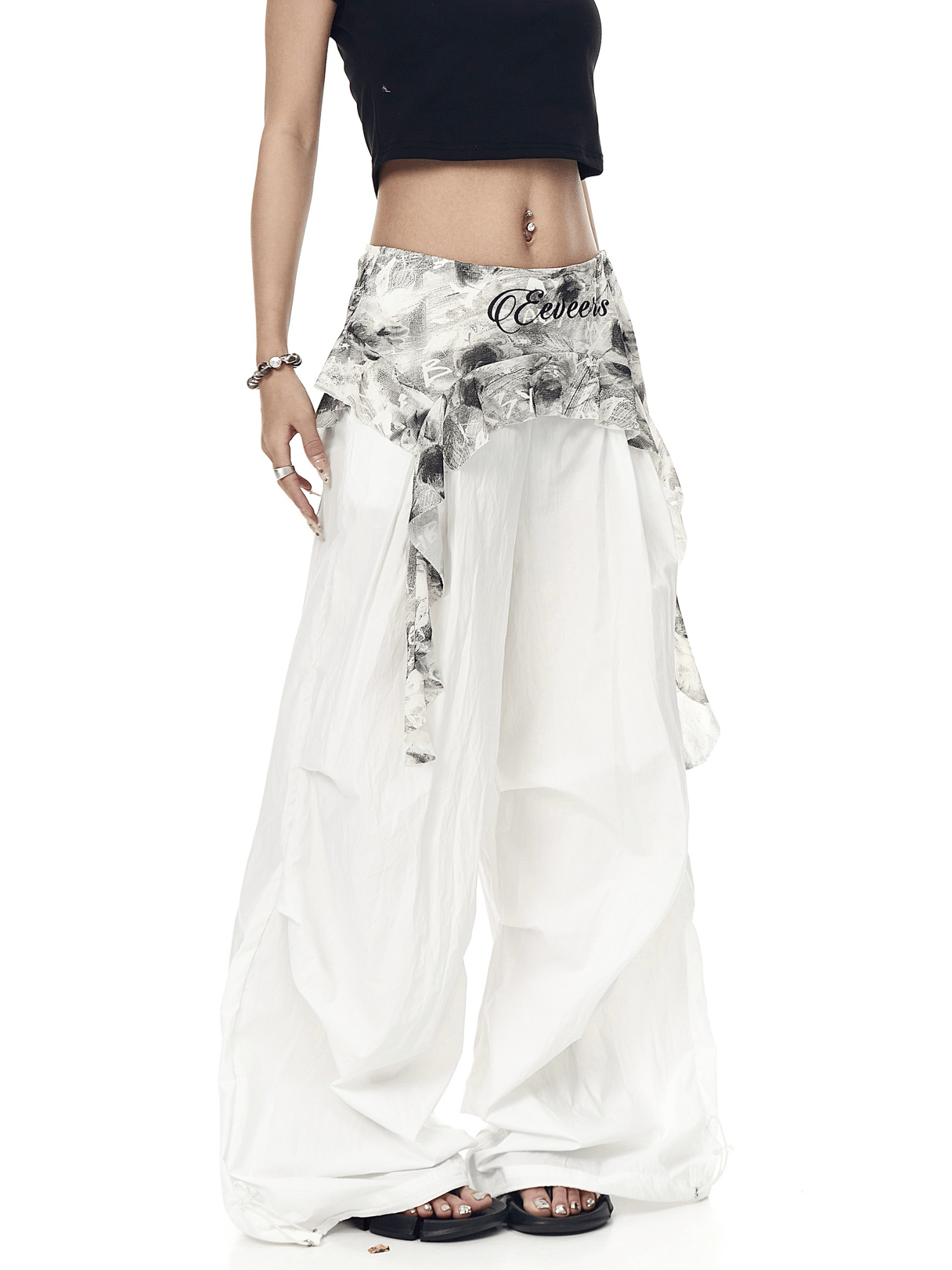 Vintage Ruffled Lace Parachute Pants - COPPING THREADS - CT Select