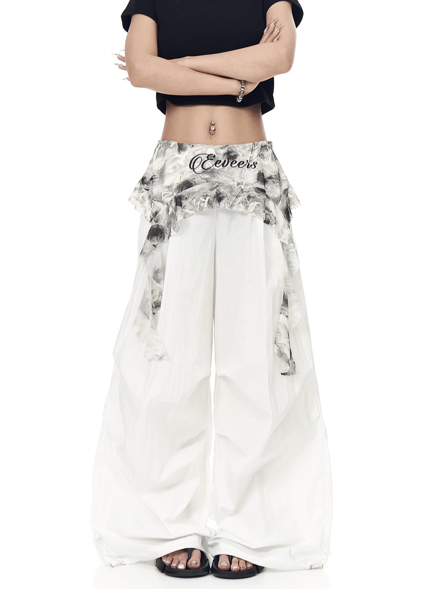 Vintage Ruffled Lace Parachute Pants - COPPING THREADS - CT Select