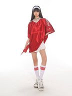 Vintage Satin Stripe Sports Jersey Tee - COPPING THREADS - CT Select