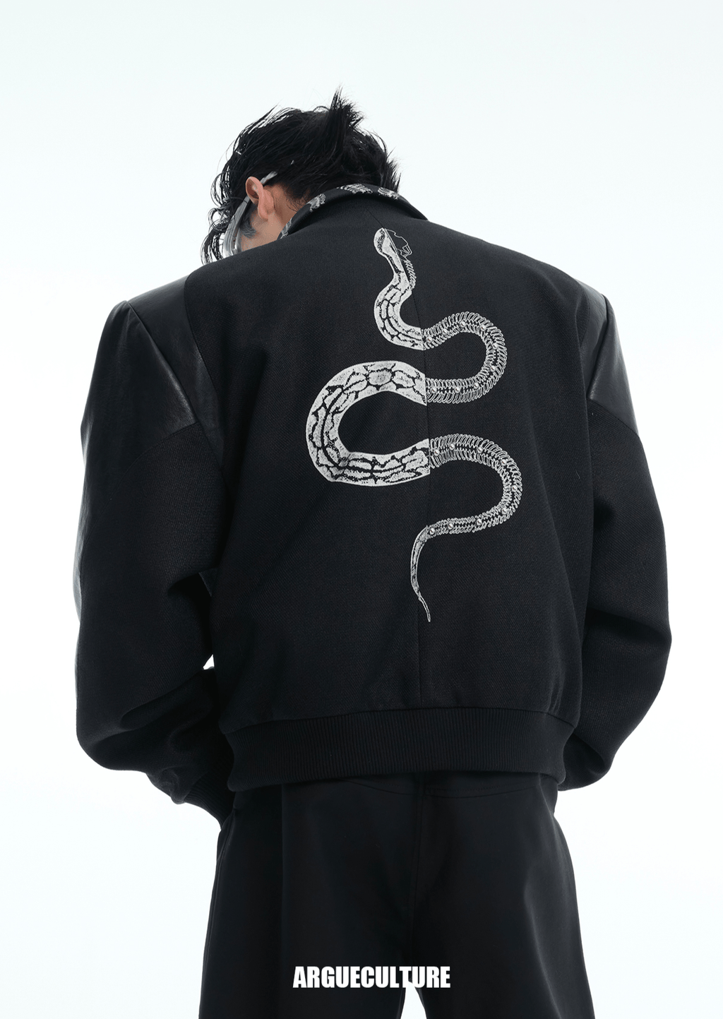Vintage Snake - Print Deconstructed Bomber Jacket - COPPING THREADS - ArguE CulturE