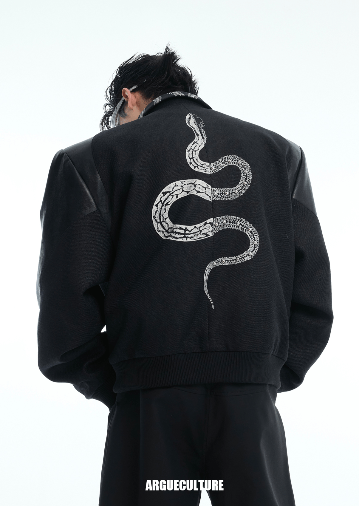 Vintage Snake - Print Deconstructed Bomber Jacket - COPPING THREADS - ArguE CulturE