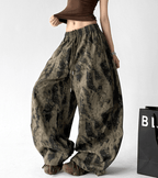 Vintage Snake Print Wide - Leg Pants - CT205 - COPPING THREADS - CT Select