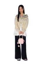 Vintage Star and Snowflake Pattern Fair Isle Knit Cardigan Hooded Sweater - COPPING THREADS - MOROMORO