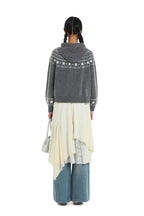 Vintage Star and Snowflake Pattern Fair Isle Knit Cardigan Hooded Sweater - COPPING THREADS - MOROMORO