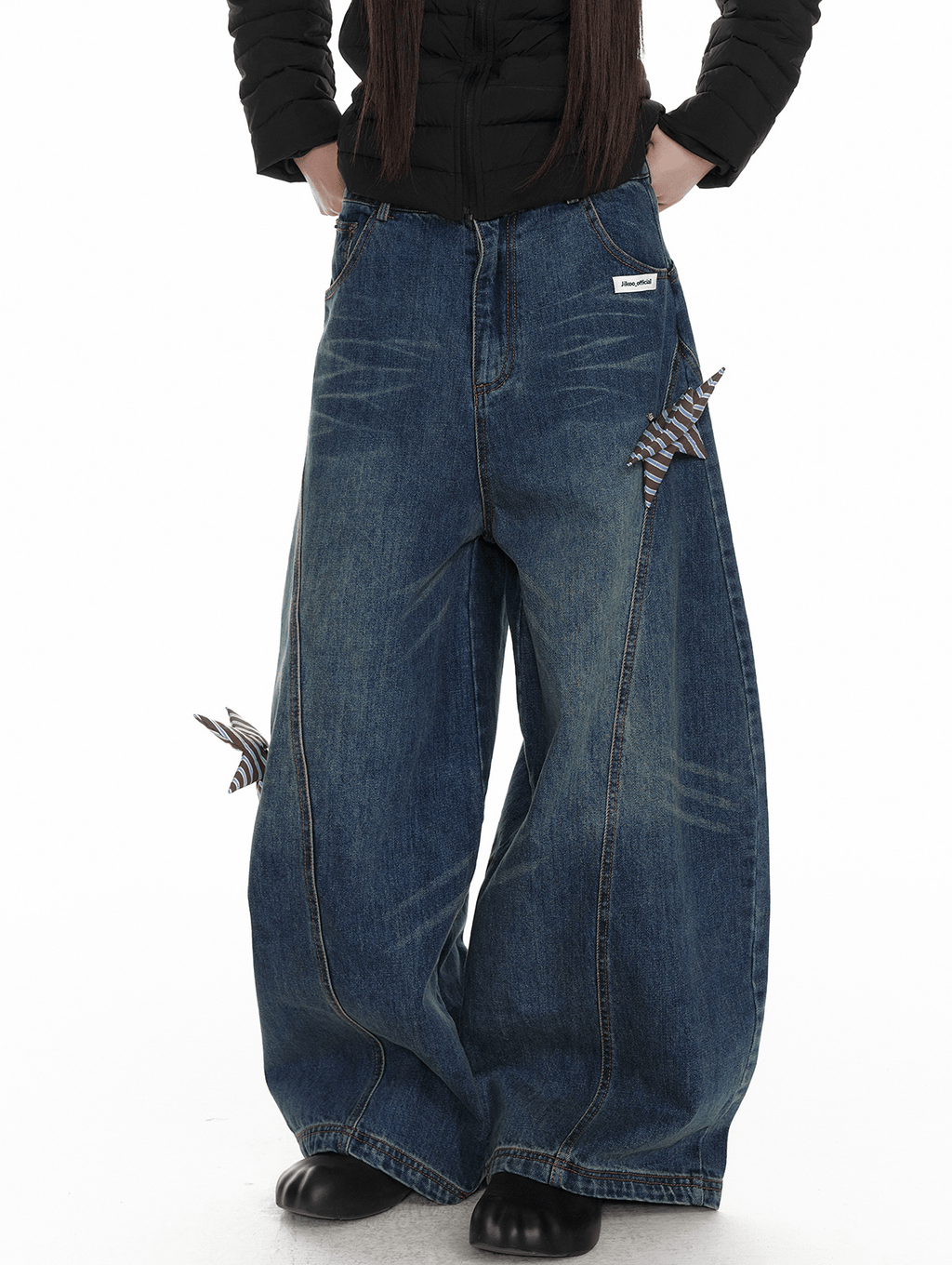 Vintage Star Patch Wide - Leg Denim - COPPING THREADS - Jikoo