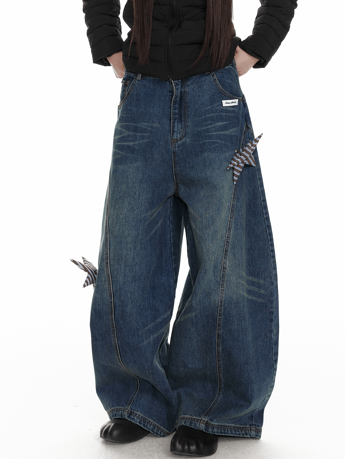 Vintage Star Patch Wide - Leg Denim - COPPING THREADS - Jikoo