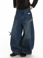 Vintage Star Patch Wide - Leg Denim - COPPING THREADS - Jikoo