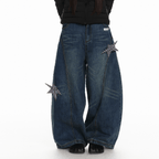 Vintage Star Patch Wide - Leg Denim - COPPING THREADS - Jikoo