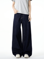 Vintage Straight Fit Wide - Leg Denim Jeans - COPPING THREADS - CT Basics