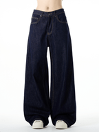 Vintage Straight Fit Wide - Leg Denim Jeans - COPPING THREADS - CT Basics
