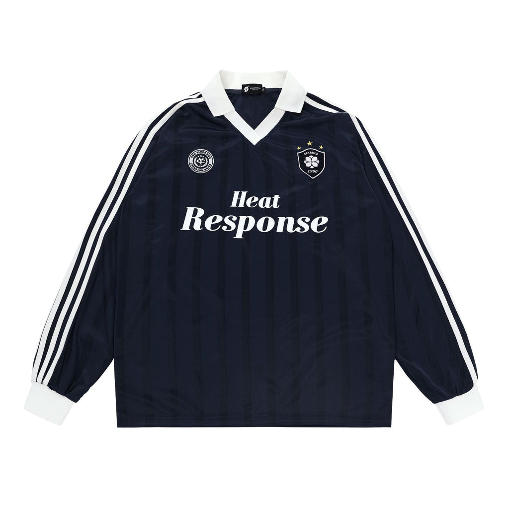 Vintage Stripe Polo Collar Sports Jersey Tee - COPPING THREADS - CHICISLAND