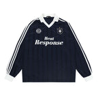 Vintage Stripe Polo Collar Sports Jersey Tee - COPPING THREADS - CHICISLAND