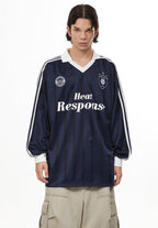 Vintage Stripe Polo Collar Sports Jersey Tee - COPPING THREADS - CHICISLAND