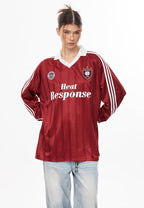 Vintage Stripe Polo Collar Sports Jersey Tee - COPPING THREADS - CHICISLAND