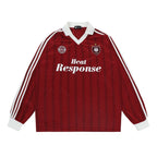 Vintage Stripe Polo Collar Sports Jersey Tee - COPPING THREADS - CHICISLAND