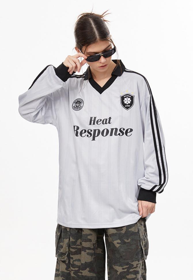 Vintage Stripe Polo Collar Sports Jersey Tee - COPPING THREADS - CHICISLAND