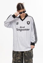 Vintage Stripe Polo Collar Sports Jersey Tee - COPPING THREADS - CHICISLAND