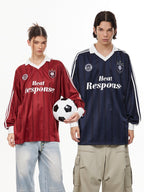 Vintage Stripe Polo Collar Sports Jersey Tee - COPPING THREADS - CHICISLAND