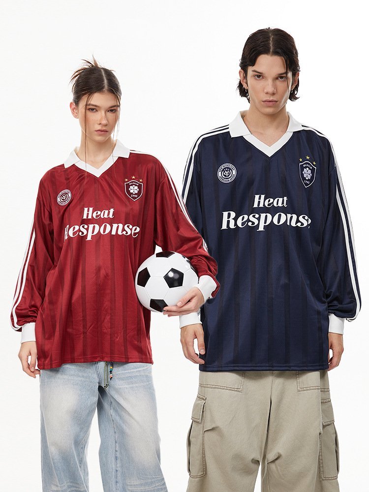 Vintage Stripe Polo Collar Sports Jersey Tee - COPPING THREADS - CHICISLAND