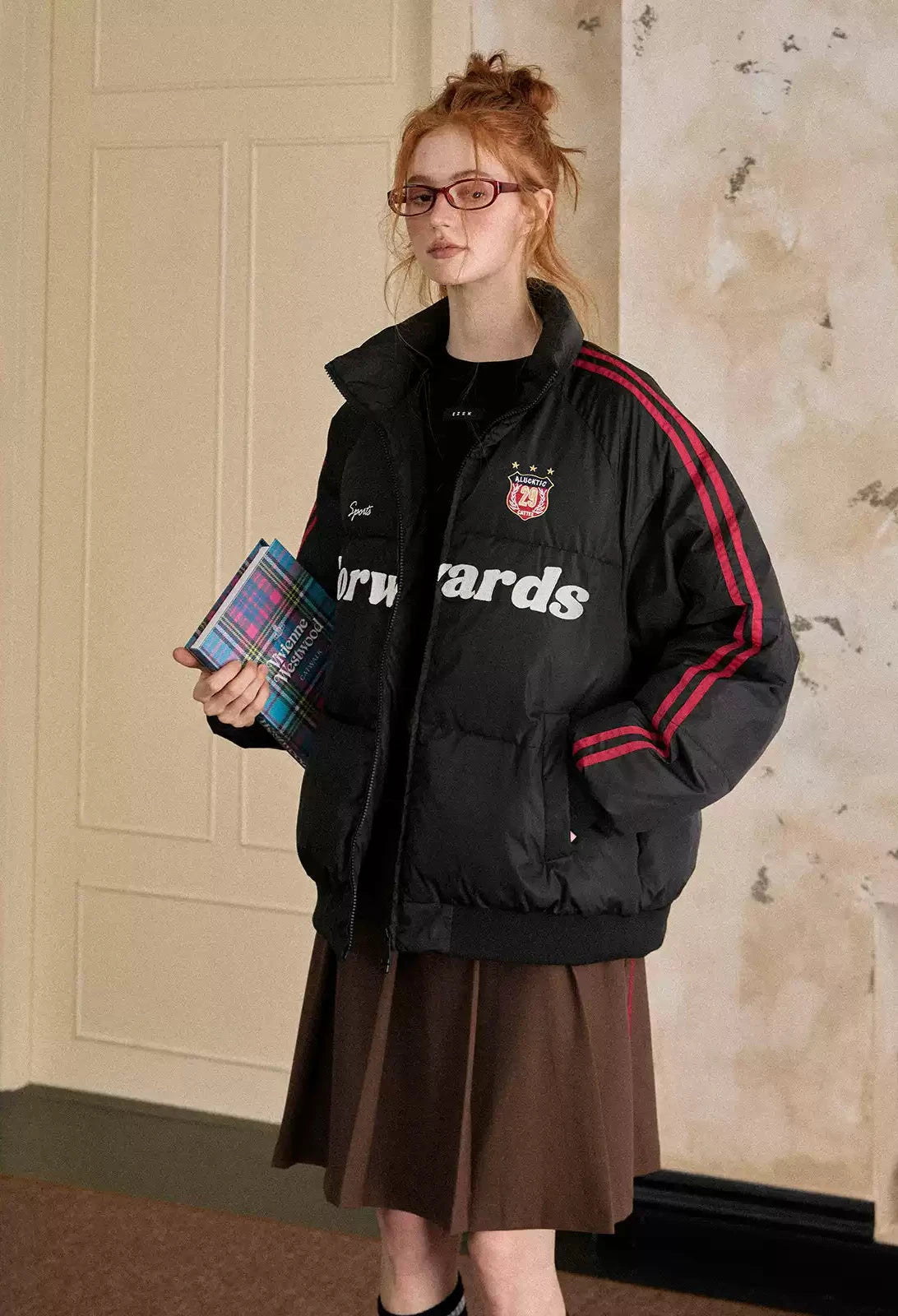 Vintage Stripe Sleeve Puffer Jacket - COPPING THREADS - CATTEE