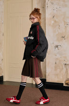 Vintage Stripe Sleeve Puffer Jacket - COPPING THREADS - CATTEE