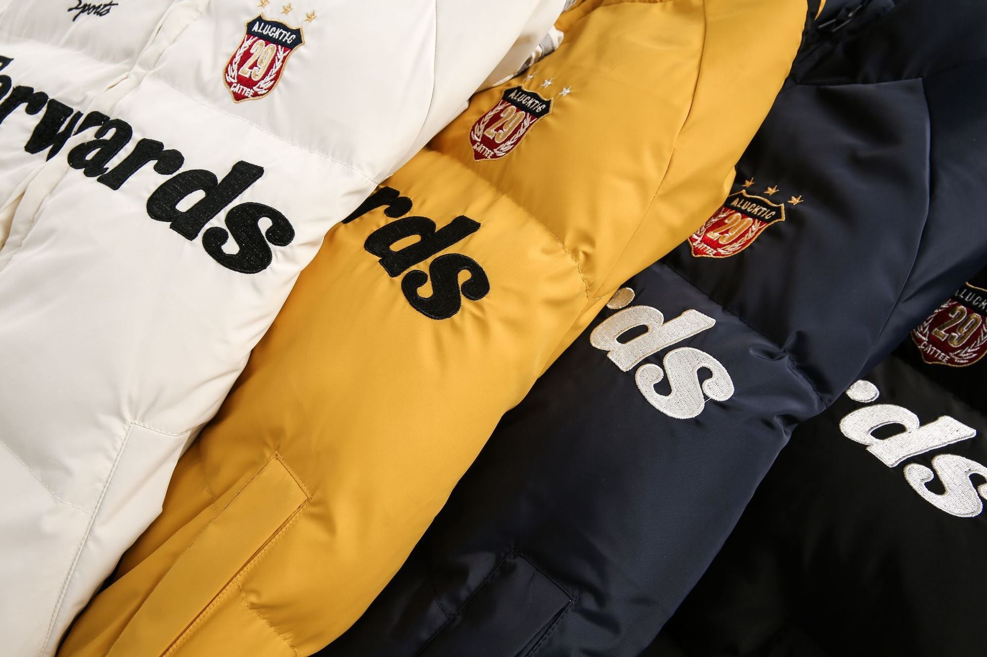 Vintage Stripe Sleeve Puffer Jacket - COPPING THREADS - CATTEE