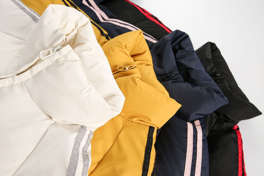 Vintage Stripe Sleeve Puffer Jacket - COPPING THREADS - CATTEE