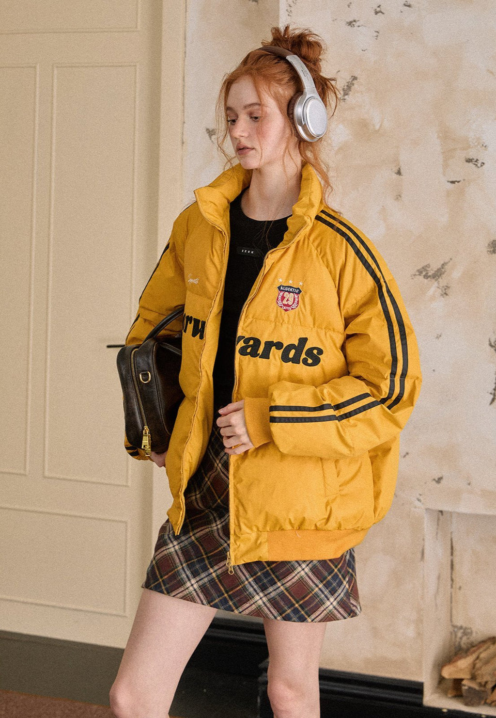 Vintage Stripe Sleeve Puffer Jacket - COPPING THREADS - CATTEE