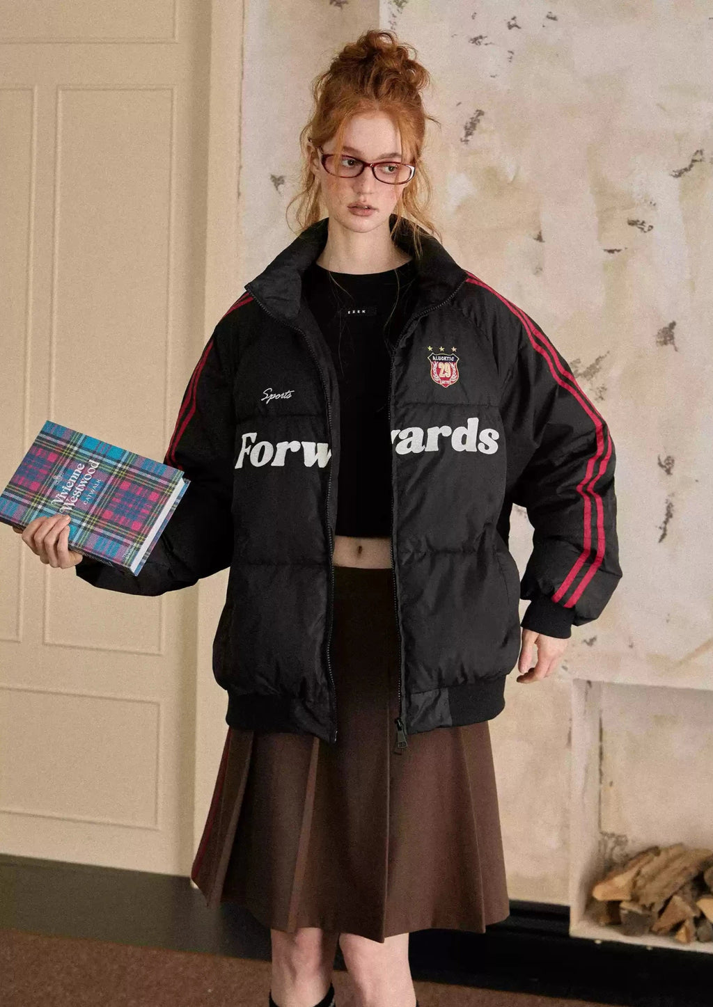 Vintage Stripe Sleeve Puffer Jacket - COPPING THREADS - CATTEE