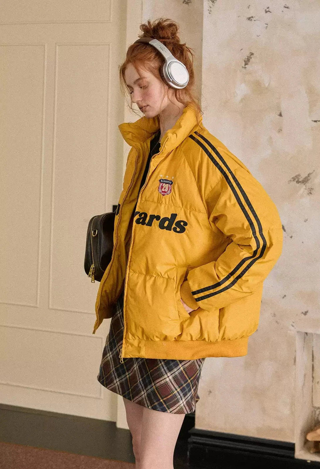 Vintage Stripe Sleeve Puffer Jacket - COPPING THREADS - CATTEE