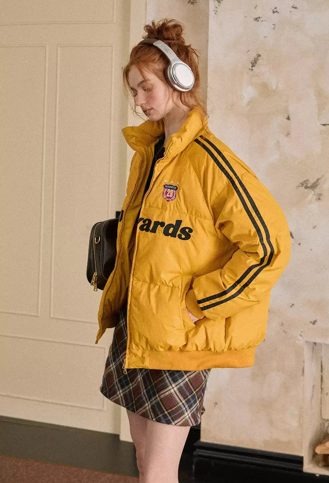 Vintage Stripe Sleeve Puffer Jacket - COPPING THREADS - CATTEE