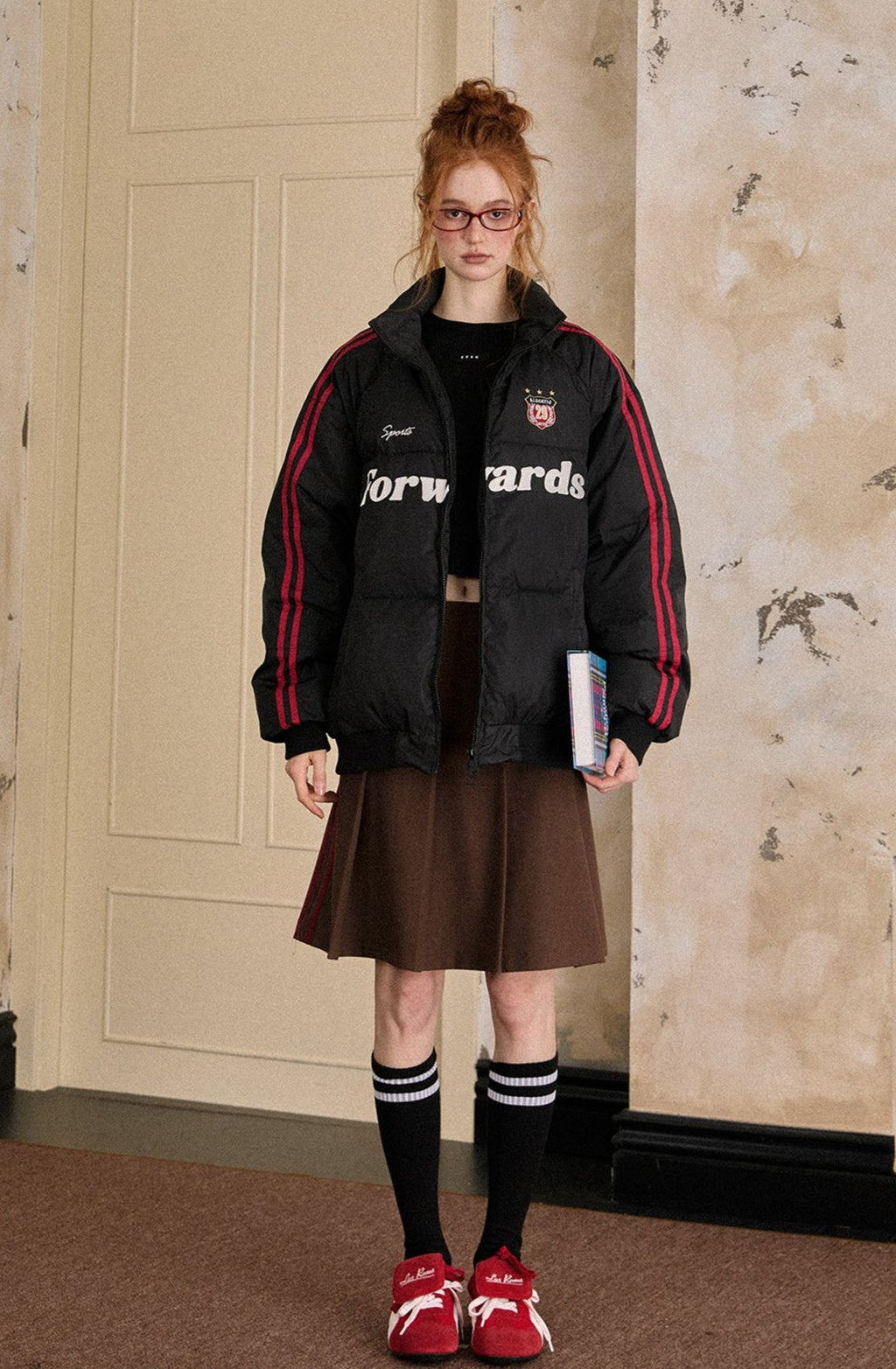 Vintage Stripe Sleeve Puffer Jacket - COPPING THREADS - CATTEE