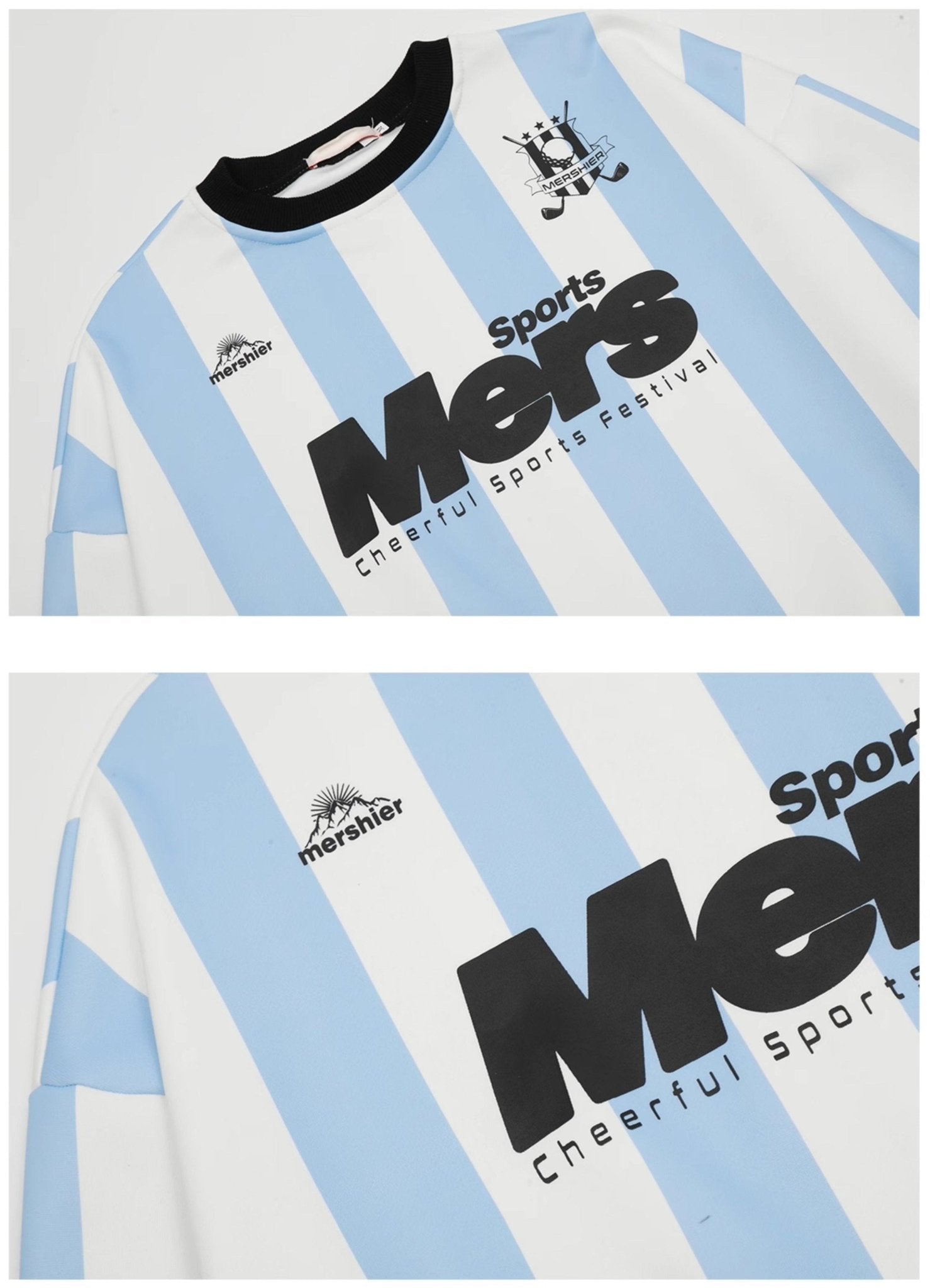 Vintage Stripe Sports Jersey Long Sleeve Sweatshirt - COPPING THREADS - CT Select