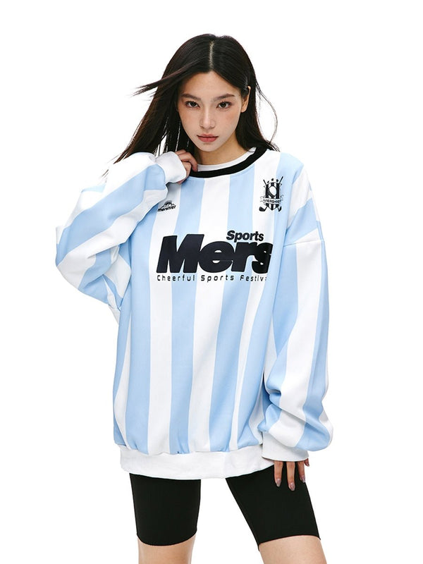 Vintage Stripe Sports Jersey Long Sleeve Sweatshirt - COPPING THREADS - CT Select