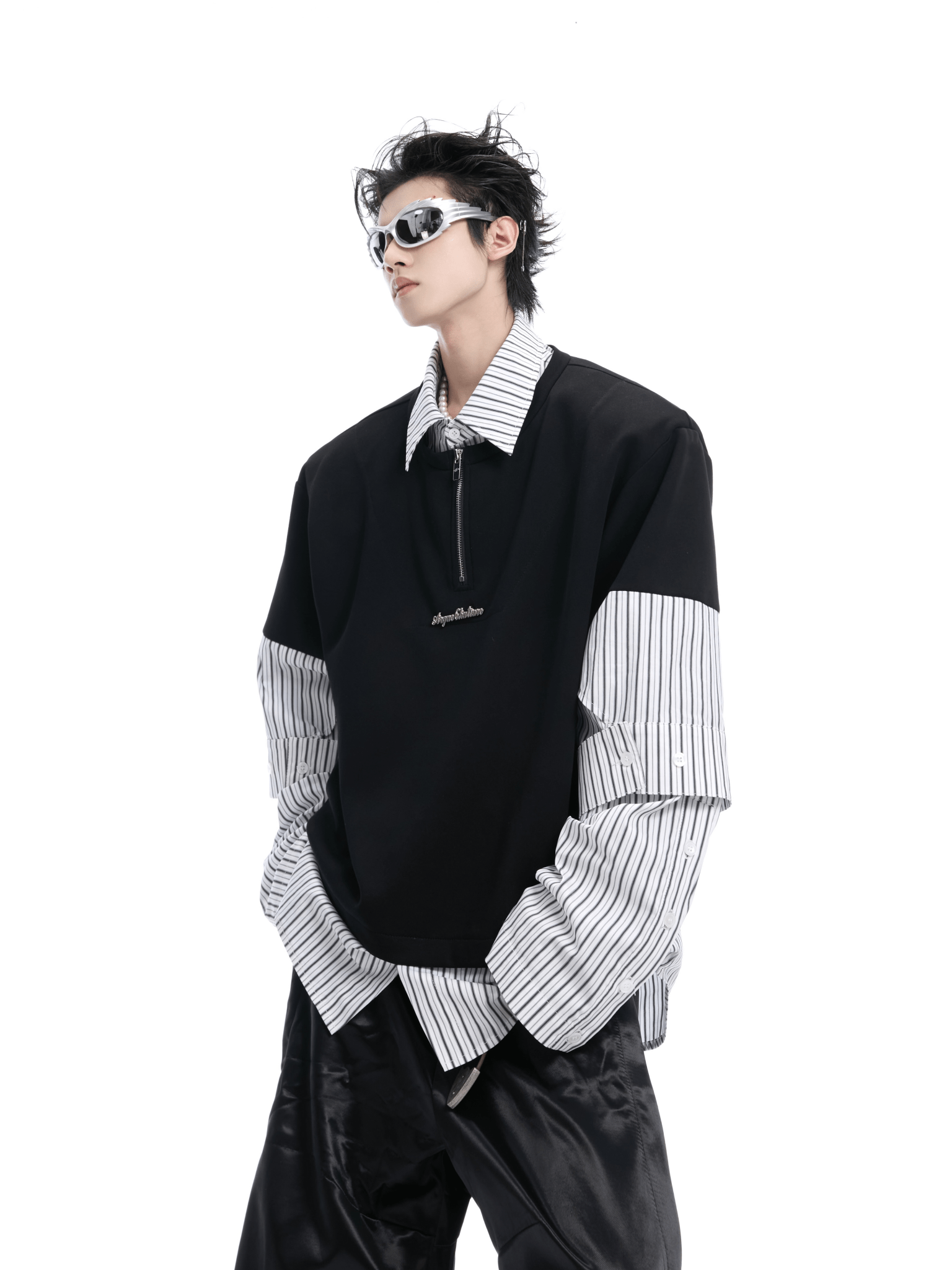 Vintage-Hemd im Lagenlook mit Streifen Zweitbild