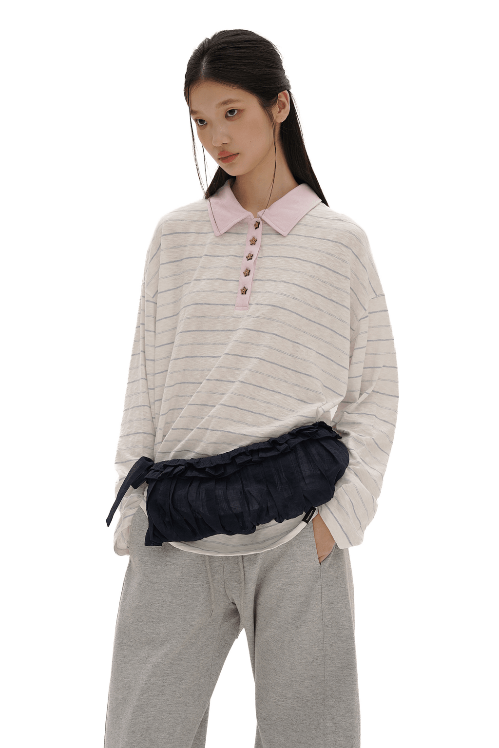 Vintage Striped Loose - Fit Long Sleeve Tee - COPPING THREADS - MOROMORO