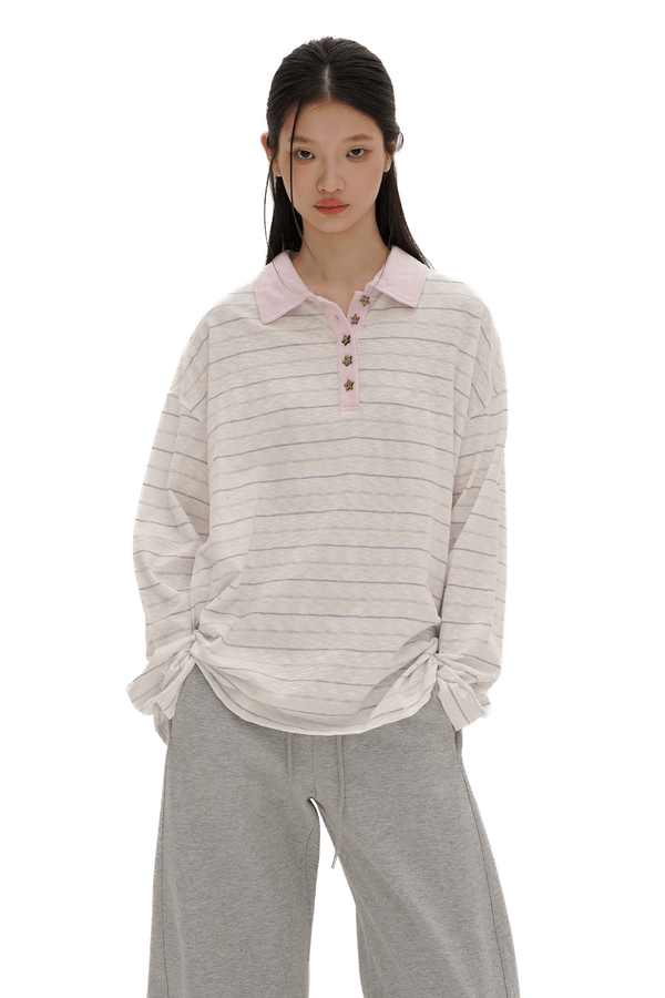 Vintage Striped Loose - Fit Long Sleeve Tee - COPPING THREADS - MOROMORO