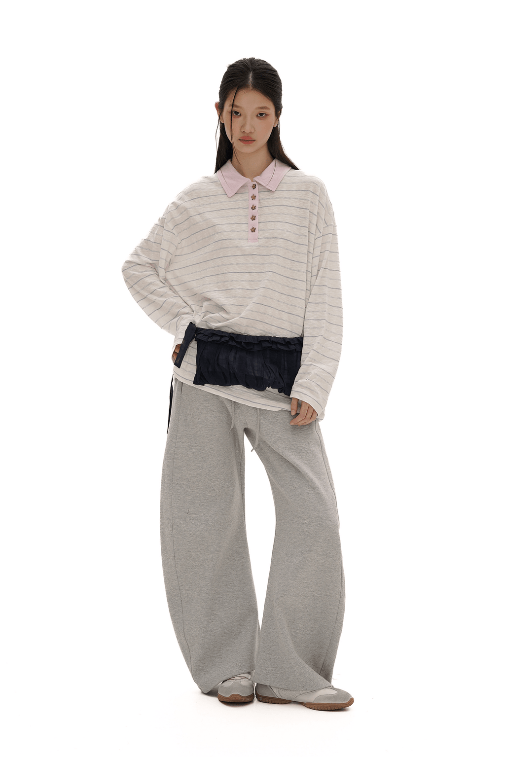 Vintage Striped Loose - Fit Long Sleeve Tee - COPPING THREADS - MOROMORO