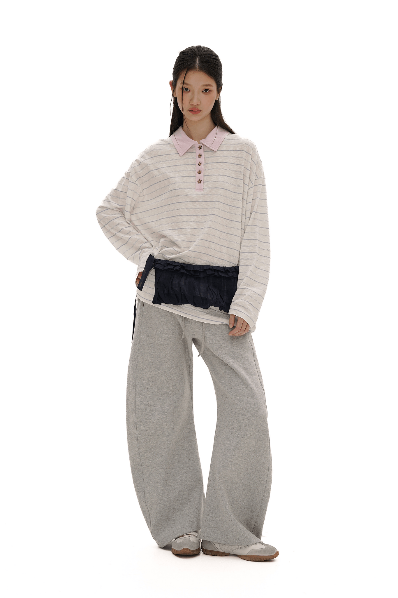 Vintage Striped Loose - Fit Long Sleeve Tee - COPPING THREADS - MOROMORO