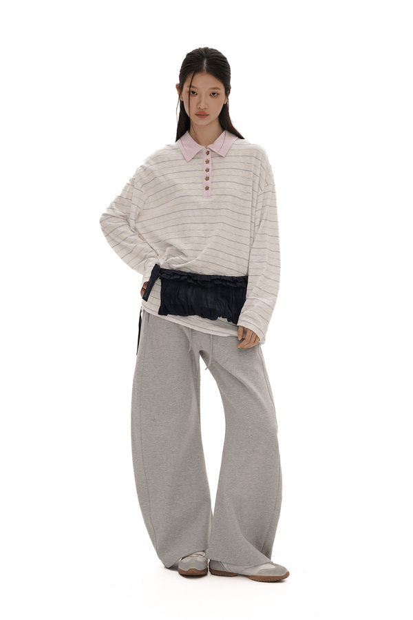 Vintage Striped Loose - Fit Long Sleeve Tee - COPPING THREADS - MOROMORO
