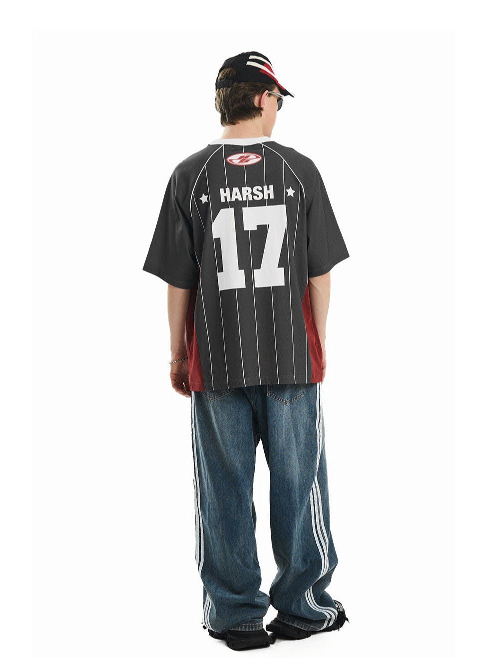 Vintage Striped Patchwork Raglan Jersey Tee - COPPING THREADS - Harsh and Cruel